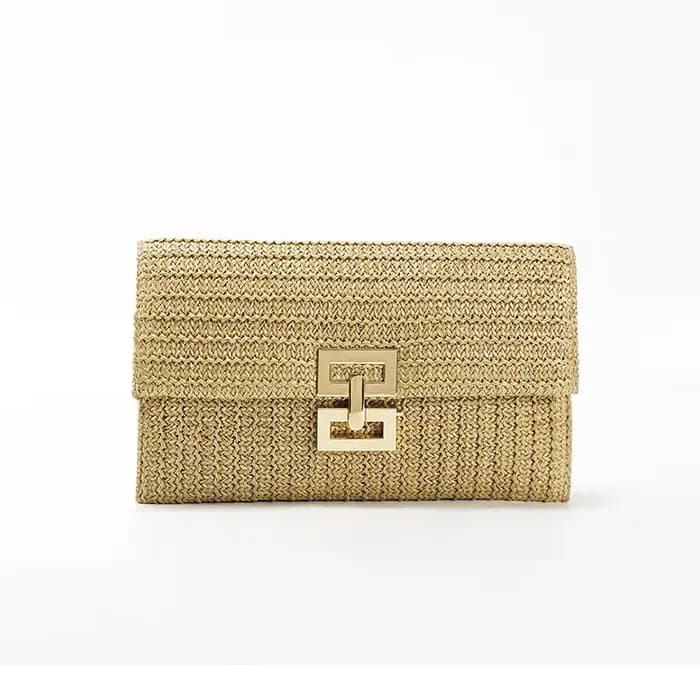 Paille tissé pochette pour femmes raphia Crochet plage rotin casual femme fête mariage sac de soirée nouvel été luxe