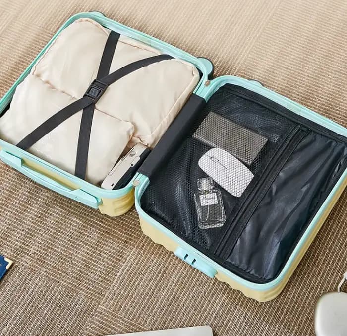 2025 nouveau Style bagages 14 pouces à la mode léger embarquement avec porte-gobelet d'eau support pour téléphone