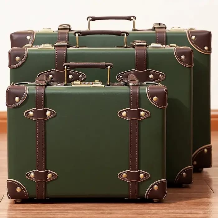 Bagage à main rétro 16 pouces 20 × 30 × 40 valises de voyage à cadre en aluminium valise à mot de passe 20 "porte-bagages 12" étui à cosmétiques