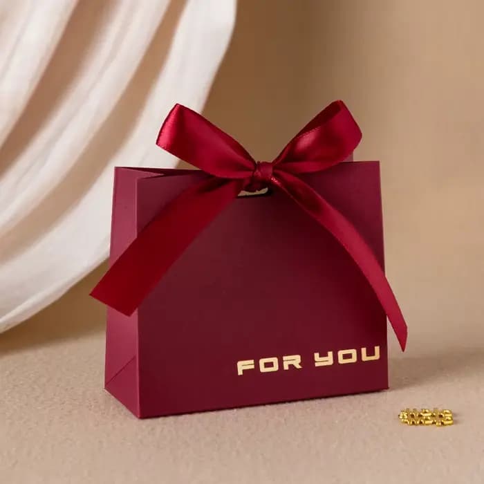Sac cadeau de petite taille, boîte à cadeaux pour fête, sac de remerciement, sac d'emballage en papi