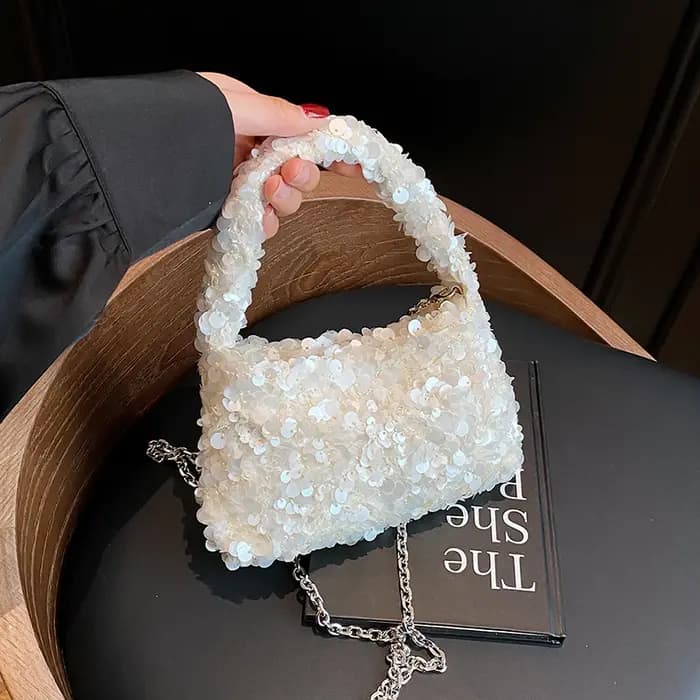 2025 nouvelle mode brillant paillettes carré épaule et sacs à bandoulière personnalité exquise haute qualité