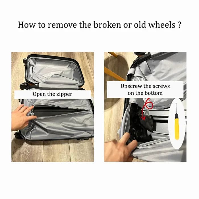 Compatible avec Samsonite V22 valise à roulettes de remplacement accessoires de bagages valise d'embarquement ensemble d'accessoires de roue universels
