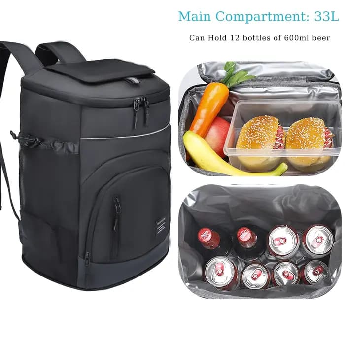 DENUONISS 33L sac à dos isotherme thermique pour boissons plage carnaval sac à dos isolé sac isother
