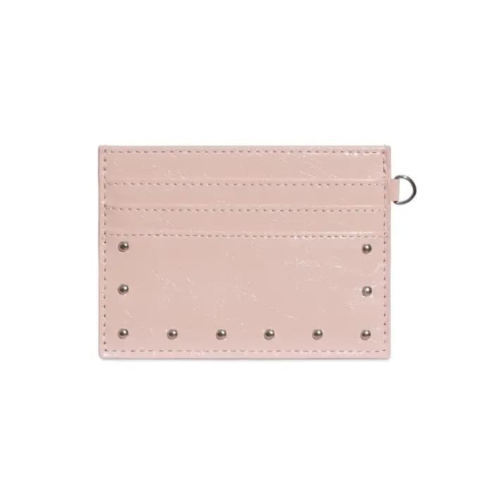 Portefeuille compact ultra-fin en cuir craquelé, mini format, plusieurs fentes, porte-cartes à rivet