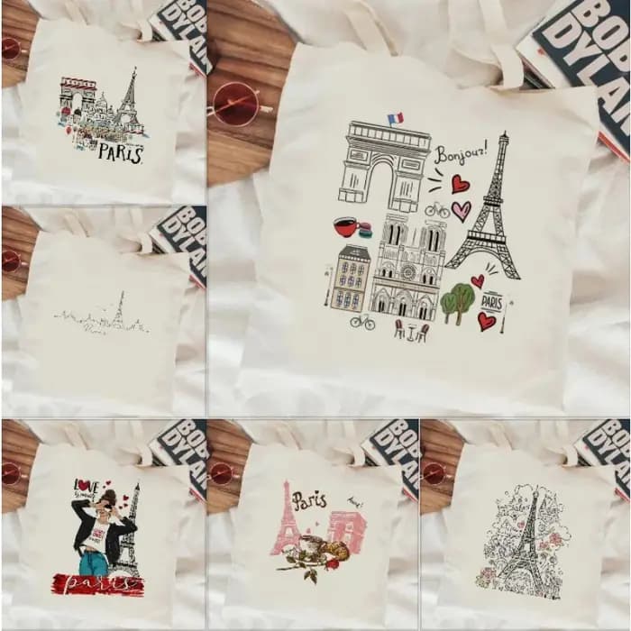 Paris sac à provisions Shopper épicerie sac de recyclage Bolsa fourre-tout