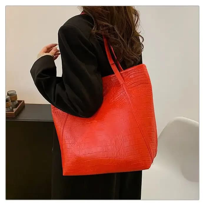 Sac fourre-tout à bandoulière pour femme en PU