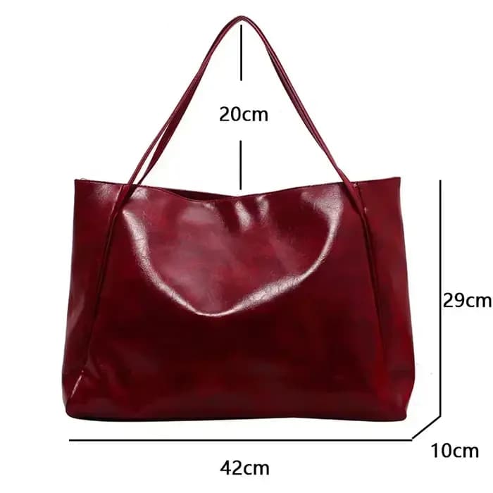 Grand sac pour femme, pochette sous le bras tendance, grande capacité, sac à bandoulière en cuir PU souple, sac rétro à bandoulière, sac seau décontracté et portable
