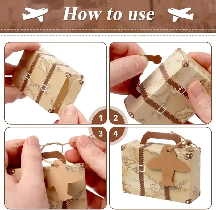 Mini valise rétro 10/30/50 pièces