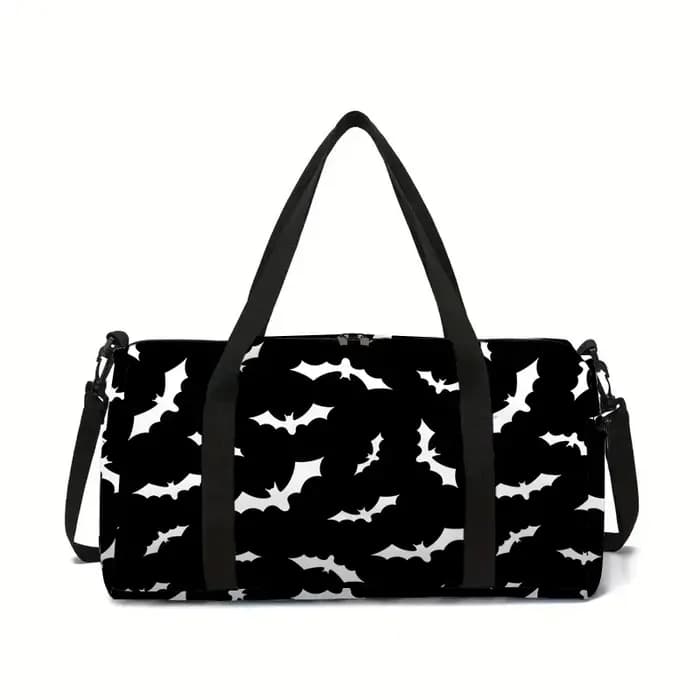 Sac de voyage blanc et noir grande capacité pour garçons et filles