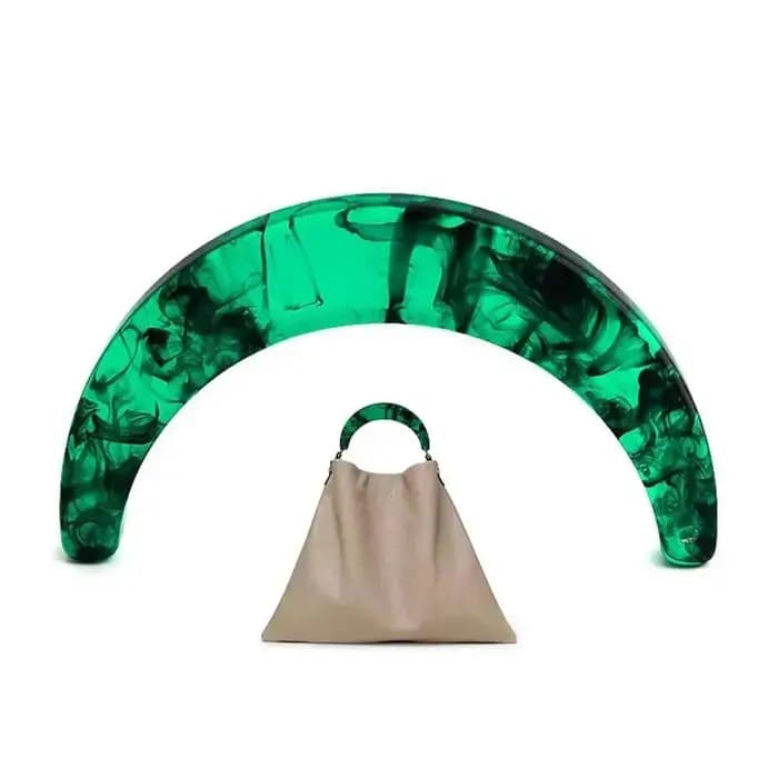 Poignée de sac de luxe en résine pour femmes