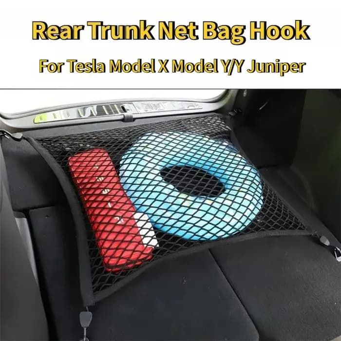 Pour Tesla Model Y Juniper Model X : Filet de rangement pour coffre
