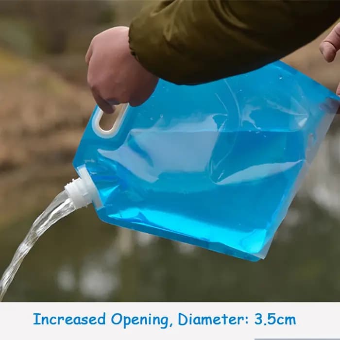 Sac de Rangement d'Eau Portable et Pliable pour Camping, Randonnée, Survie en Plein Air, 10l