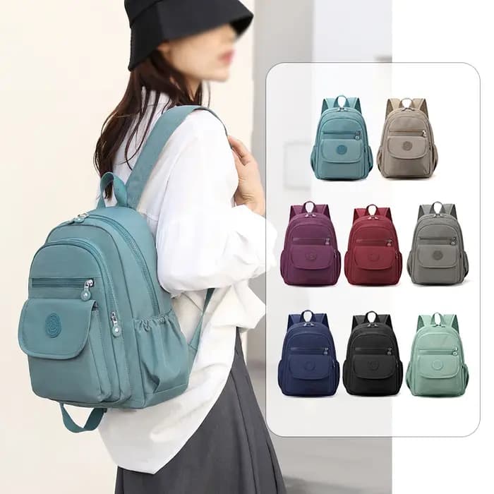 Sac à dos de voyage noir élégant léger et de grande capacité pour femme avec bretelles réglables