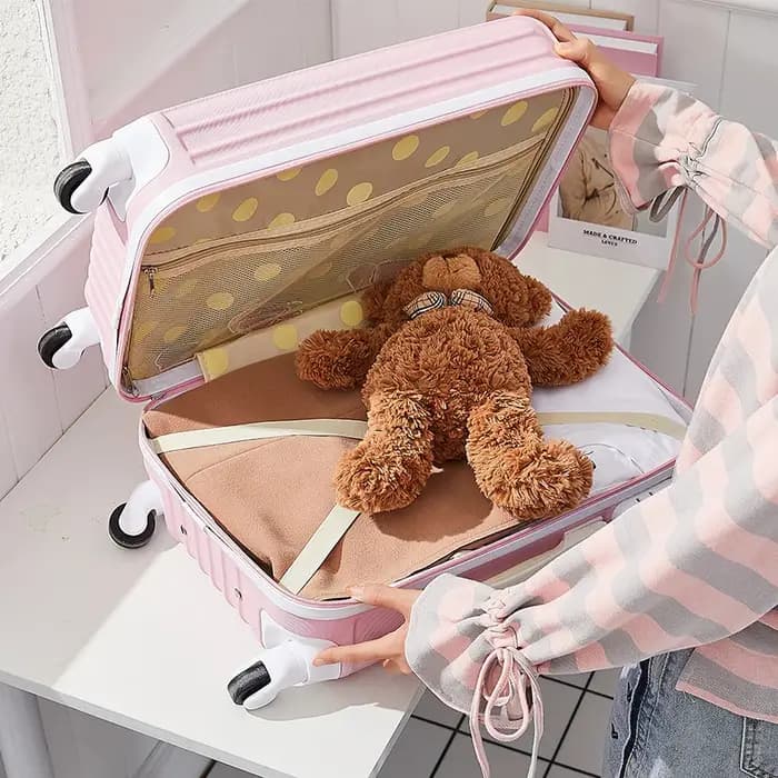 Sac à bagages à roulettes de dessin animé mignon
