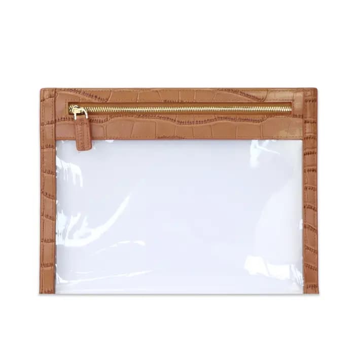 Sacs de maquillage de voyage personnalisés en cuir de Crocodile pour femmes, sac de lavage de voyage