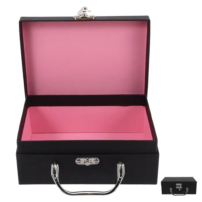 Boîte de rangement de valise en papier avec poignée, 1 pièce, tiroir ganizer de bureau, conteneur vi