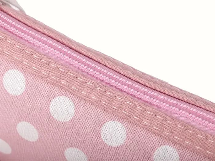 Sac de maquillage en toile imprimé de points