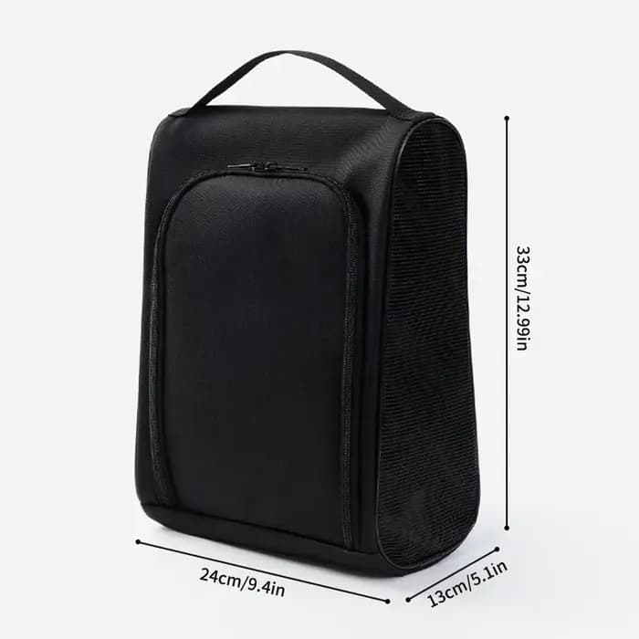 Sac de rangement de chaussures de voyage en tissu Oxford noir, sac de chaussures de basket-ball et d