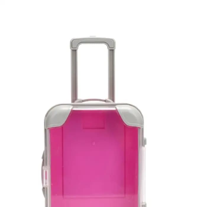 Mini valise transparente avec roues rotatives et poignée
