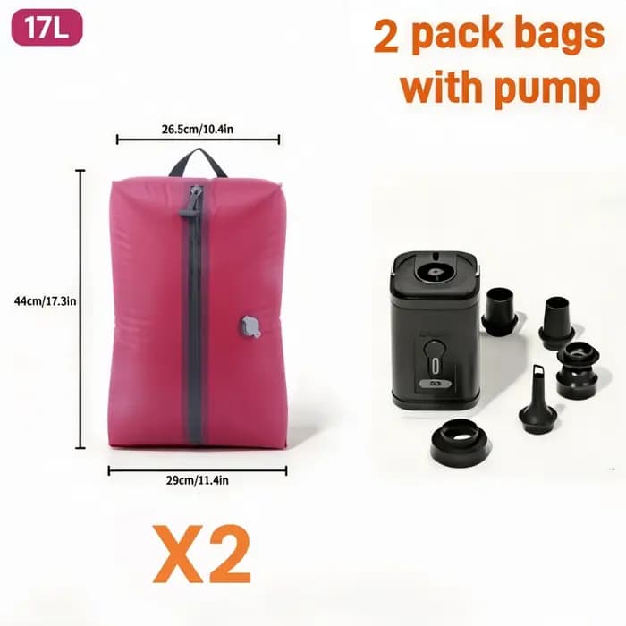 Sacs de rangement sous vide essentiels pour les voyages avec pompe à air