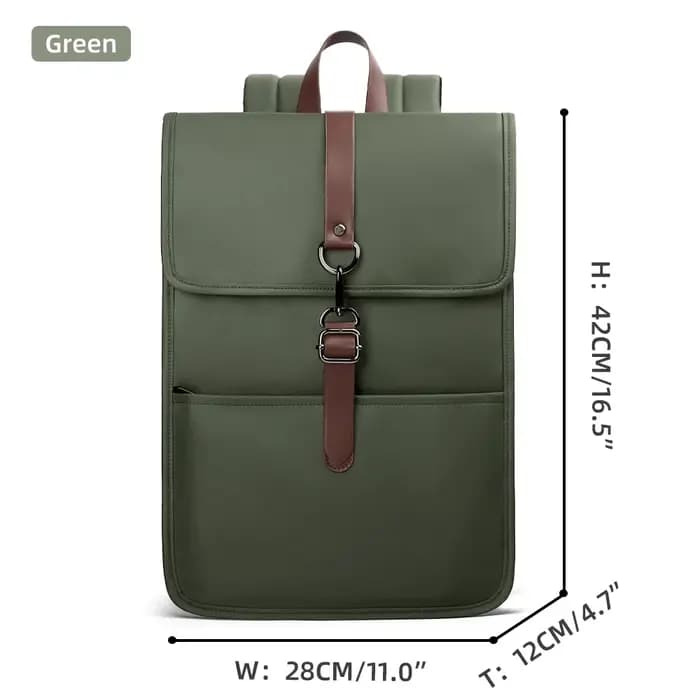 HK classique affaires sac à dos pour hommes décontracté 15.6 pouces pochette d'ordinateur avec USB étanche collège sacs
