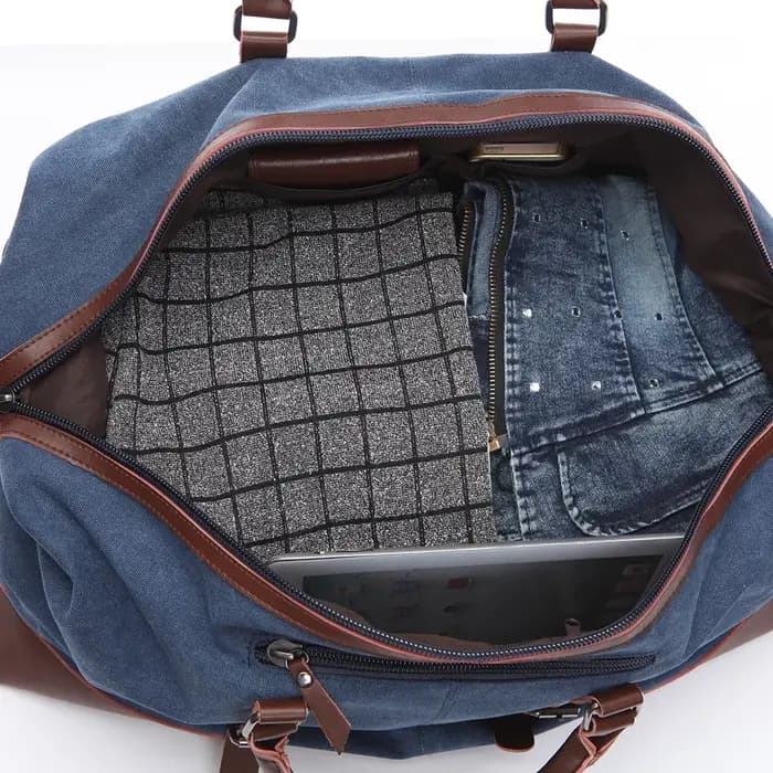 Sacs de voyage en toile et cuir pour hommes