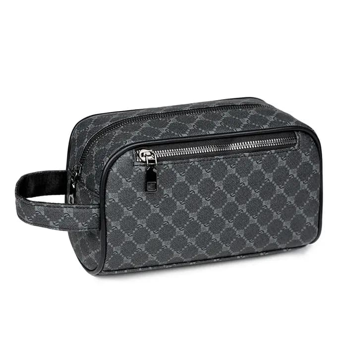 Trousse de toilette pour homme, trousse de voyage imperméable avec poignée, organiseur de cosmétiques pour les voyages d'affaires, la salle de sport, la salle de bain et l'usage quotidien