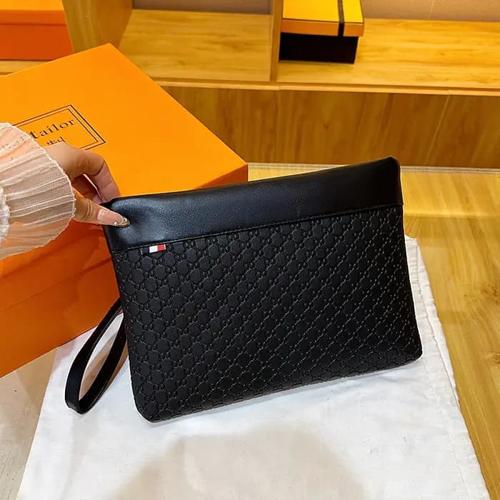Sac à main en cuir pour homme, pochette de créateur, porte-cartes, sacoche décontractée pour homme,