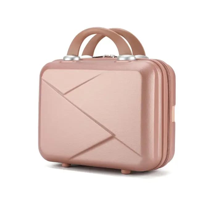 Nouvelle valise de voyage pour femme de 14 pouces, kaki/rose/argent/noir, matériau compressible, tai