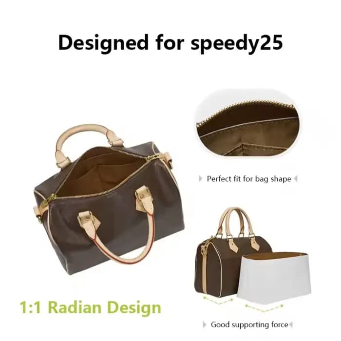 Organisateur de sac à insérer pour sac à main à rabat LV Speedy 253035