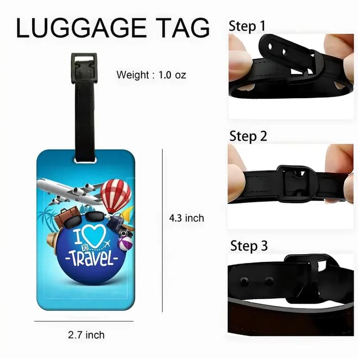 Étiquette de bagage en ABS pour voyage