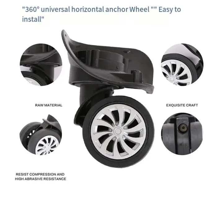 4 Pack valise à bagages de remplacement roues Spinner roue pivotante universelle