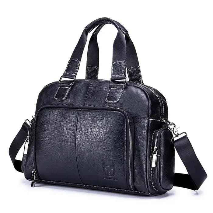 Sac à main en cuir véritable pour homme