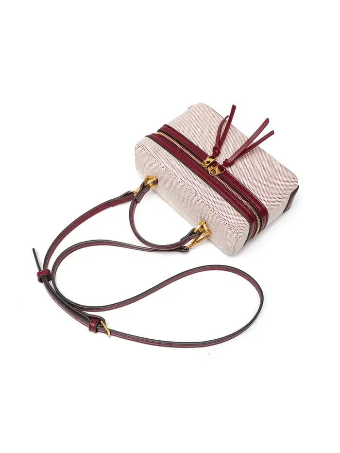 Fashionable versatile box bag brown one shoulder trendy hand-held hard