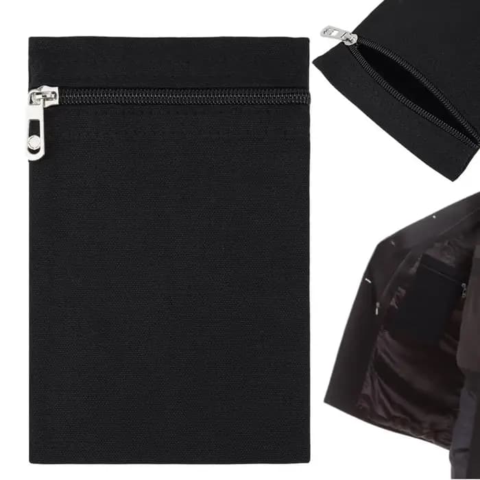 Pochette antivol à coudre avec fermeture éclair