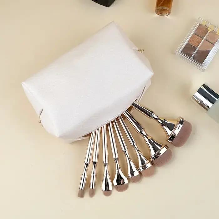 Sacs à cosmétiques en cuir PU avec fermeture éclair pour femme