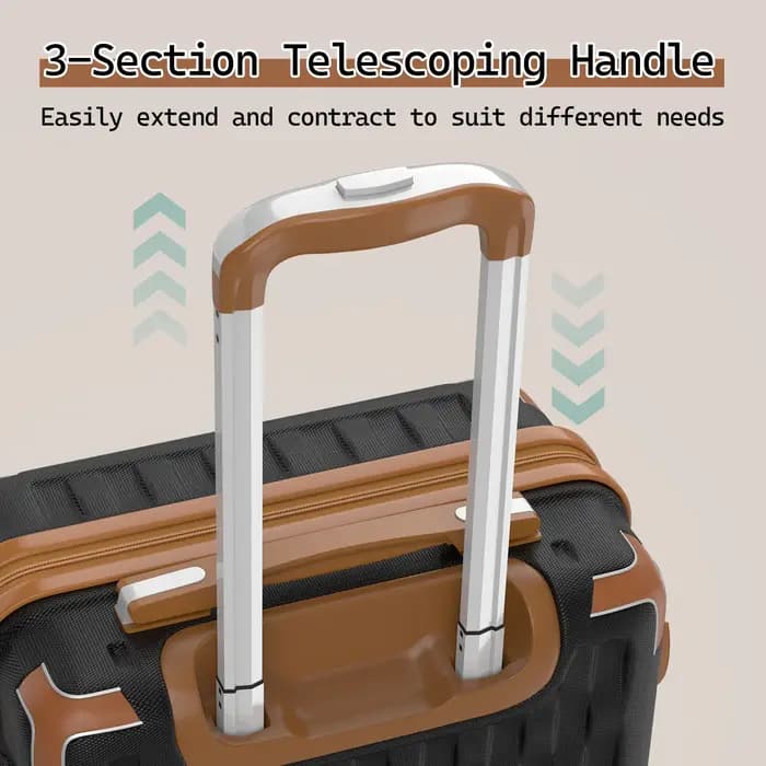 Bagage Melalenia, valise ABS à coque rigide avec serrure TSA avec roue rotative
