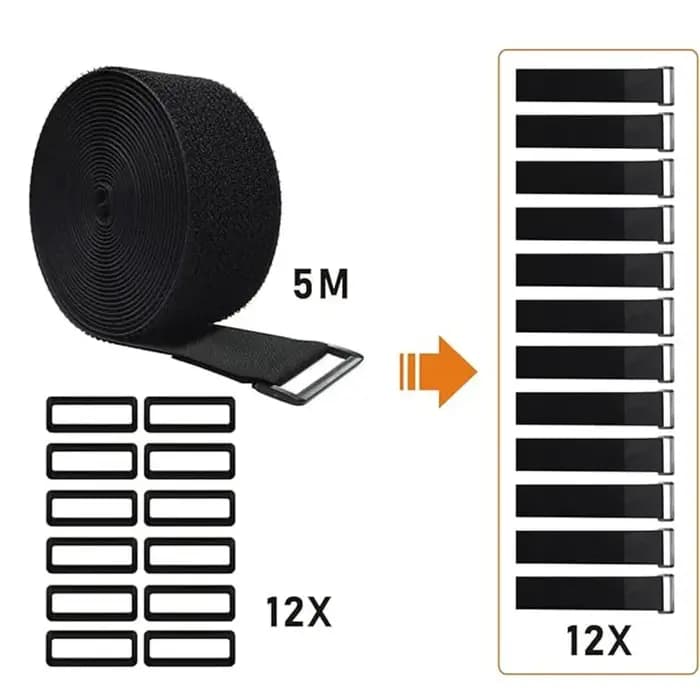 Sangles à crochet et boucle de 5M de 5cm de large