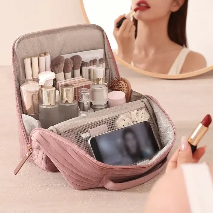 Trousse de Maquillage en Velours Tendance