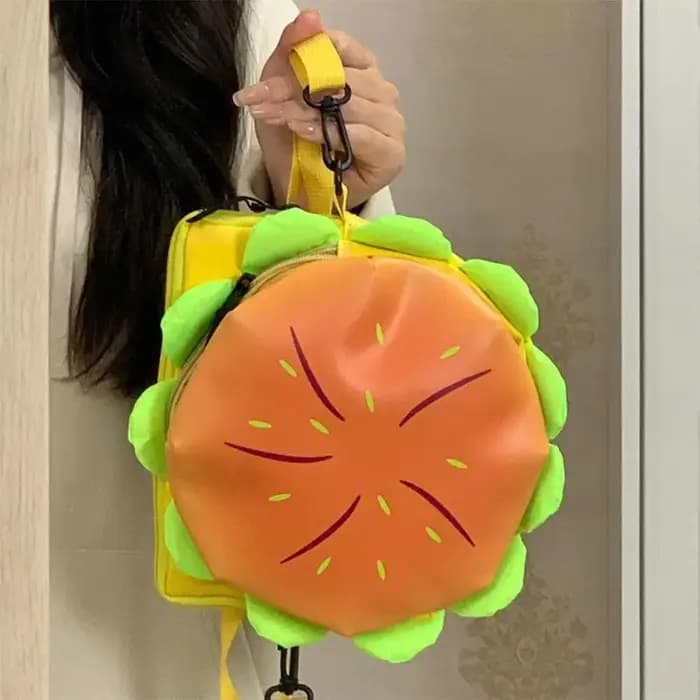Sac à bandoulière Hamburger de dessin animé