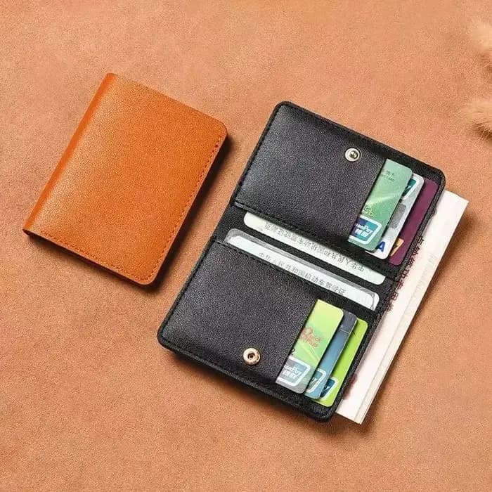 Petit portefeuille classique en cuir PU pour hommes et femmes