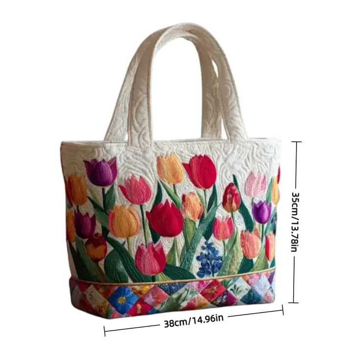 Sac fourre-tout vintage imprimé pour femme