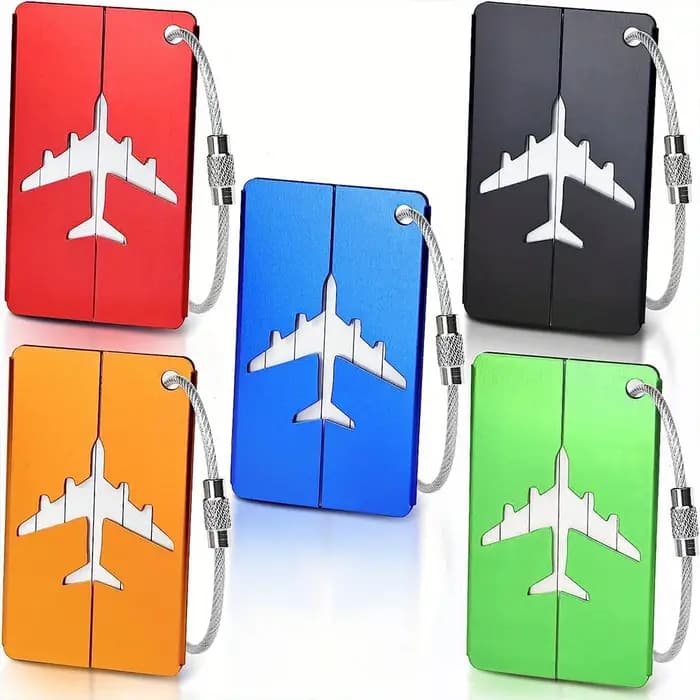 Étiquettes de bagage de voyage en alliage d'aluminium