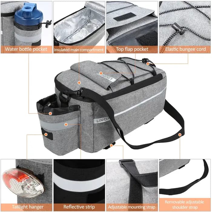 Lixada sac isotherme pour coffre de vélo
