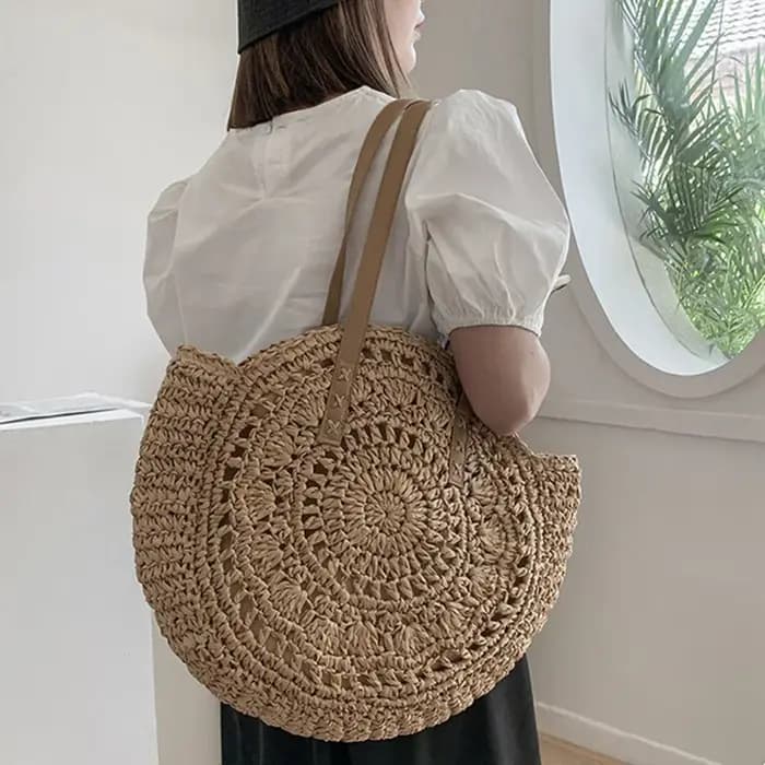 Nouveau sac à main de grande capacité fourre-tout vacances Pack sacs à bandoulière en paille faits