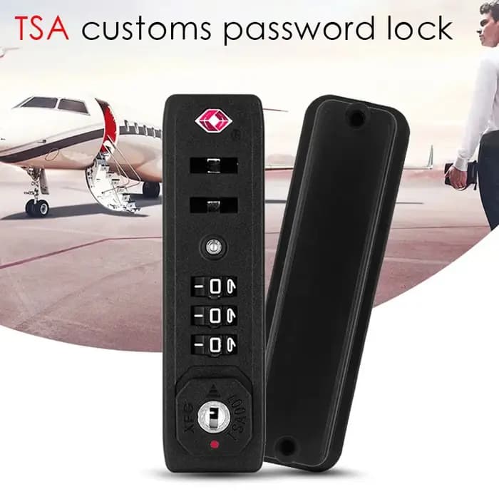 Serrure à combinaison polyvalente à 3 chiffres pour valise à bagages de voyage TSA007