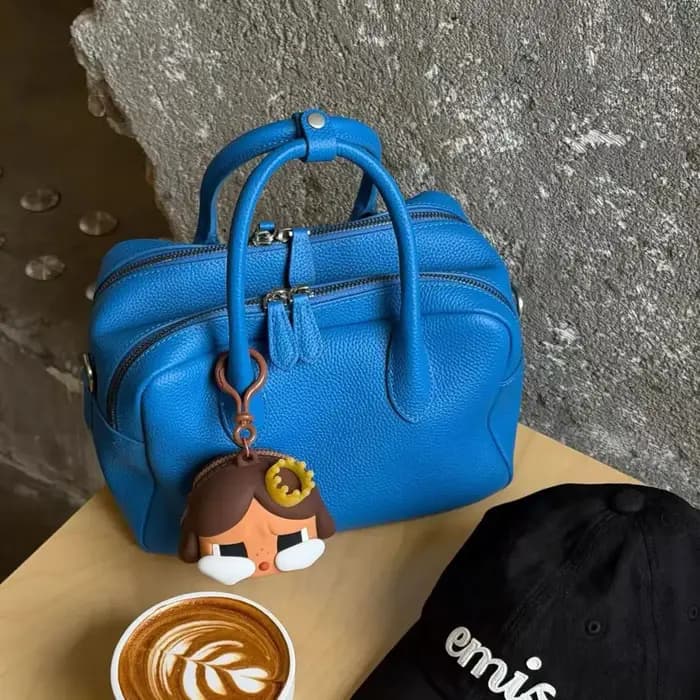 Sac bowling jaune texturé litchi Printemps-Été 2026