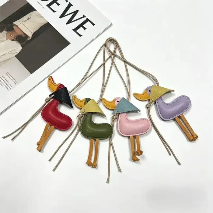 Breloque de sac chic en cuir