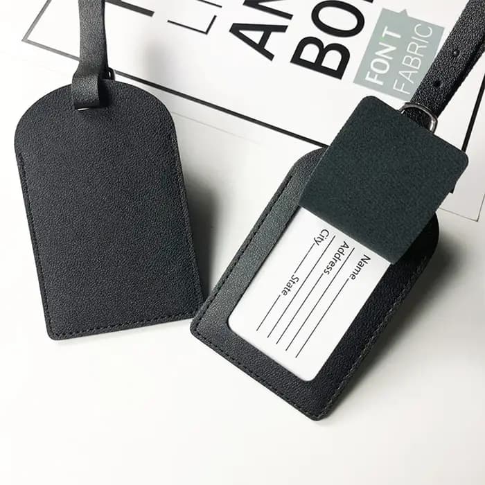 Étiquette de bagage avec initiales personnalisées