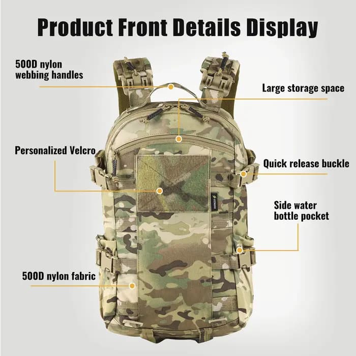 VOTAGOO Nouveau Sac à Dos Roaring Cricket 20L pour Activités de Plein Air